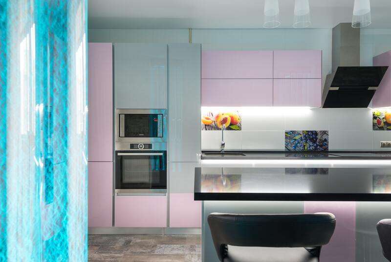 Pink Modular Kitchen