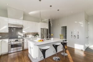 Beautiful shot modern house kitchen 1